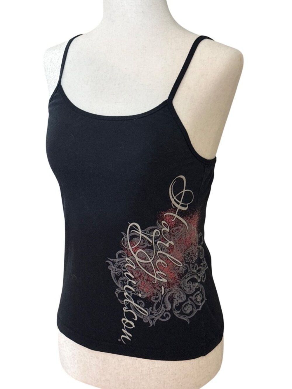 Harley-Davidson Womens Black Tank Top With Graphic Design Size M